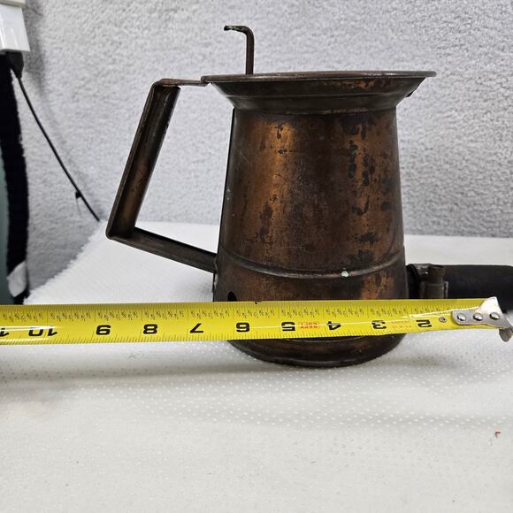 Brookins Oil Can Copper 1 Quart 1/4 Gallon Thumb Operated Vintage - Picture 13 of 14